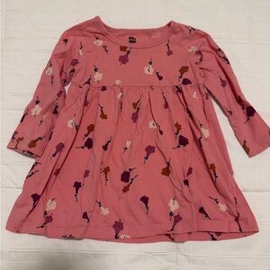 Tea Collection Pink and Purple Floral Dress